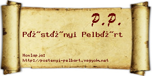 Pöstényi Pelbárt névjegykártya